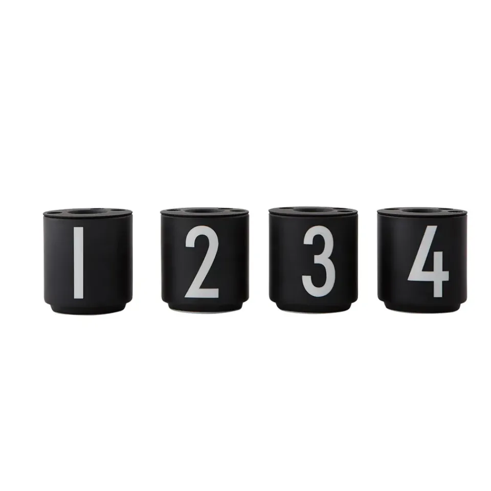 Design Letters espresso cup 4-pack , Black