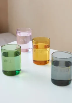 Design Letters favourite glass 35 cl, Smile- Green Sale