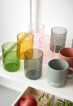 Design Letters favourite glass 35 cl, Smile- Green Sale