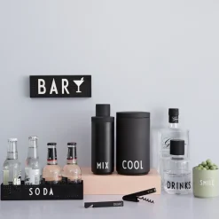 Design Letters ice bucket, 19.5 cm Black Sale