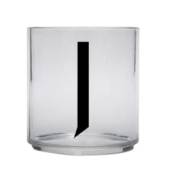 Design Letters Kids glass, J Transparent Discount