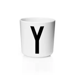 Design Letters personlised cup eco, Y White Clearance