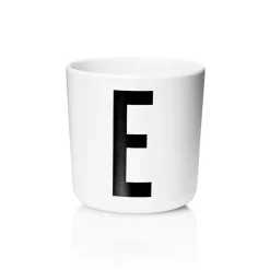 Design Letters personlised cup eco, E White Hot