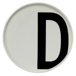 Design Letters plate, D White Discount