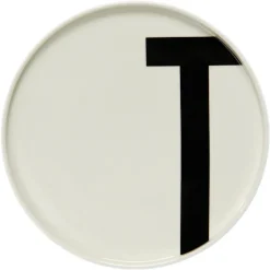 Design Letters plate, T White Best