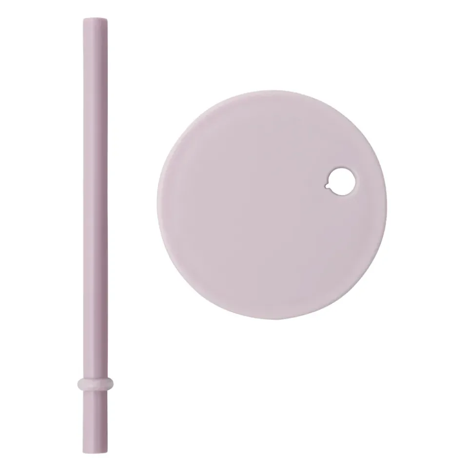 Design Letters straw with lid, Lavender PurplePink Clearance