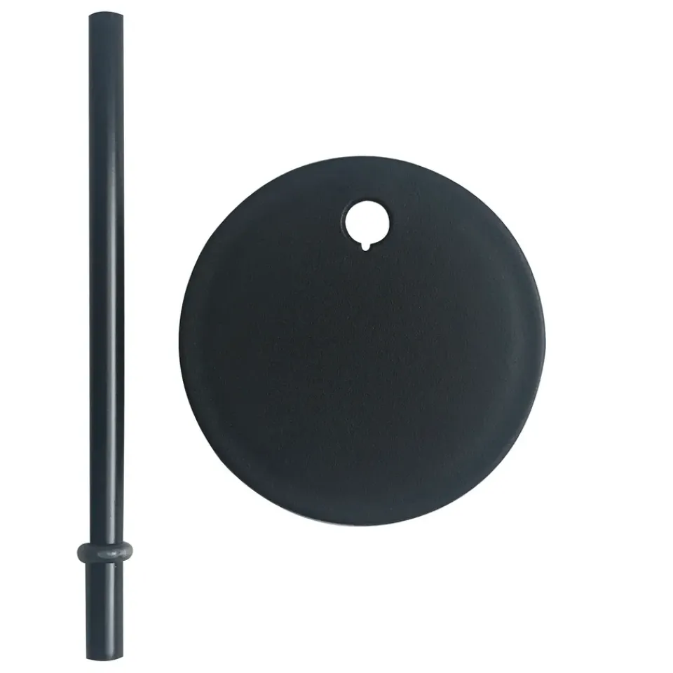 Design Letters straw with lid, Black Outlet