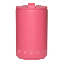 Design Letters thermal mug, Cherry Pink Clearance