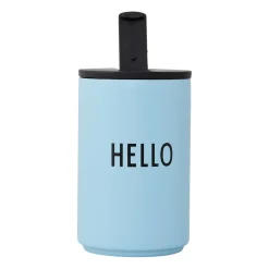Design Letters thermal mug, Light -hello Blue Sale