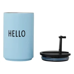Design Letters thermal mug, Light -hello Blue Sale