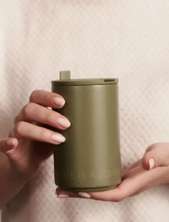 Design Letters thermal mug, Forest Green Outlet