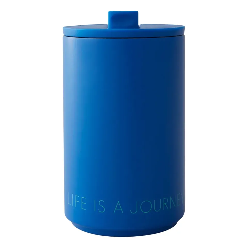 Design Letters thermal mug, Cobalt Blue Outlet