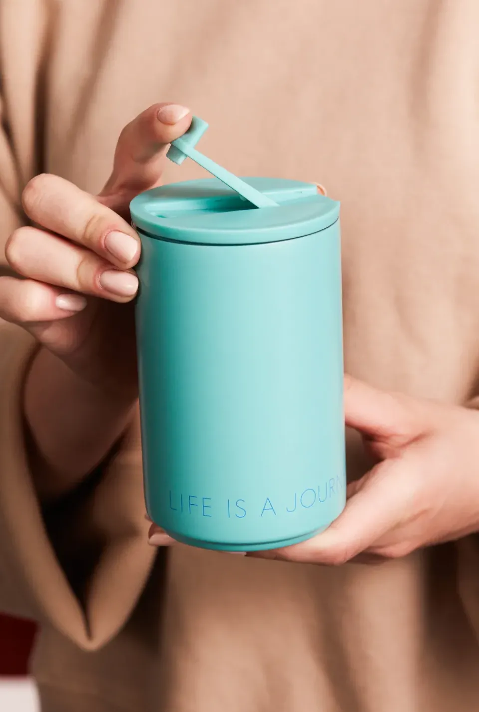 Design Letters thermal mug, Turquoise Outlet