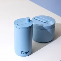 Design Letters travel mug 35 cl, Dad-Light Blue