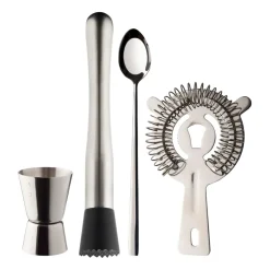 Dorre Dillon bar set 4 pieces, Stainless steel Silver-coloured Outlet