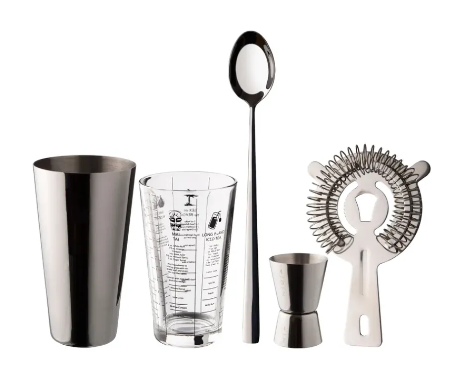 Dorre Dolan Bar set 5 pieces, Stainless steel Silver-coloured