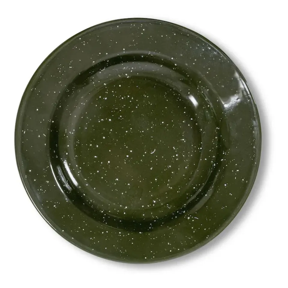 Sagaform Doris enamel plate Ø20 cm, Green Outlet