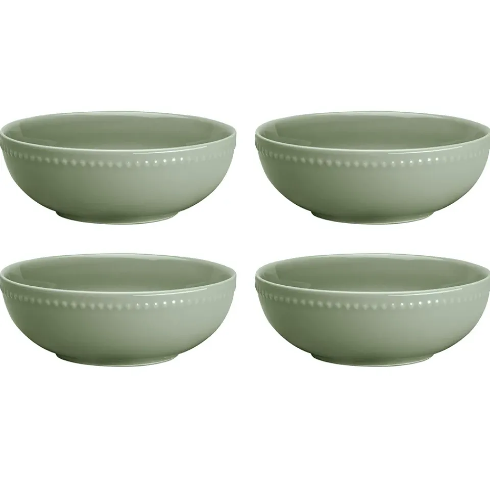 Scandi Living Dots breakfast bowl 60 cl 4-pack, Green Best