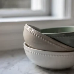 Scandi Living Dots breakfast bowl 60 cl 4-pack, Green Best