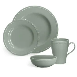 Scandi Living Dots breakfast bowl 60 cl 4-pack, Green Best