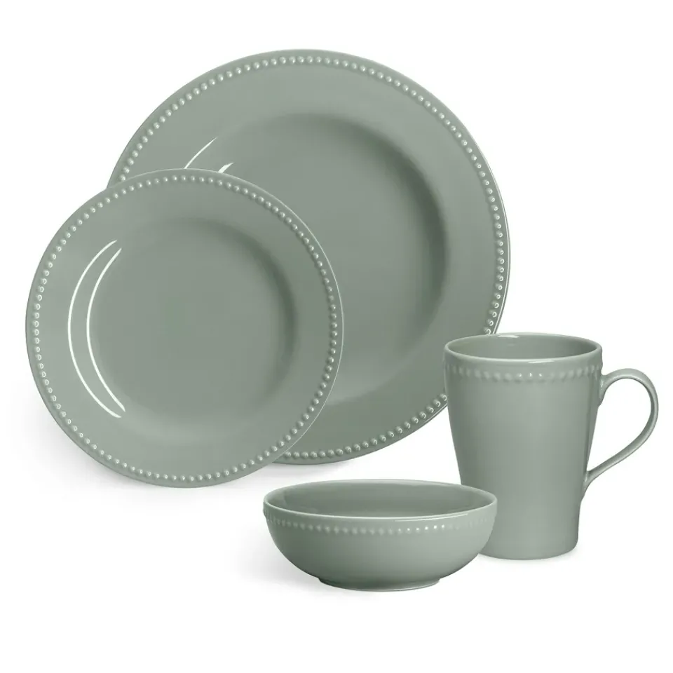 Scandi Living Dots breakfast bowl 60 cl 4-pack, Green Best