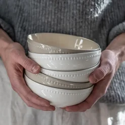Scandi Living Dots breakfast bowl 60 cl 4-pack, Beige Best