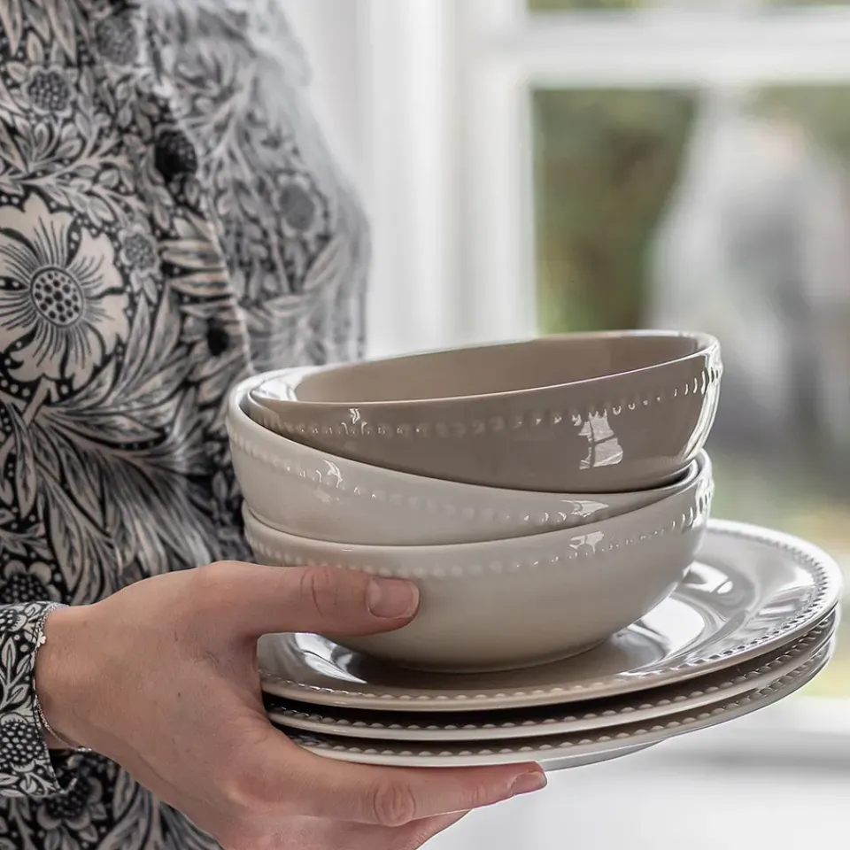 Scandi Living Dots breakfast bowl 60 cl 4-pack, Beige Best