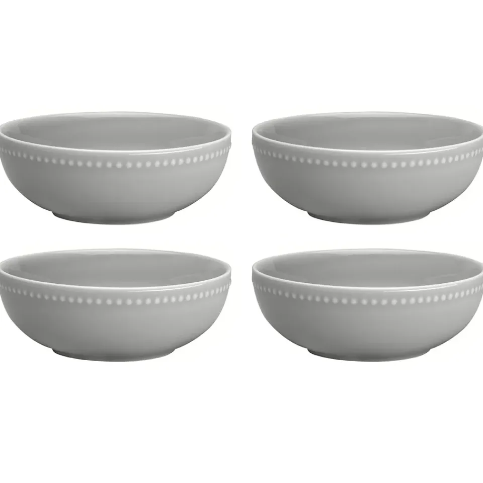 Scandi Living Dots breakfast bowl 60 cl 4-pack, Grey Sale