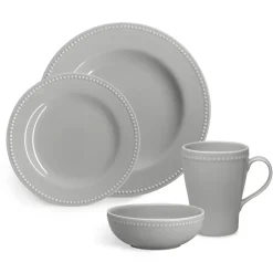 Scandi Living Dots breakfast bowl 60 cl 4-pack, Grey Sale
