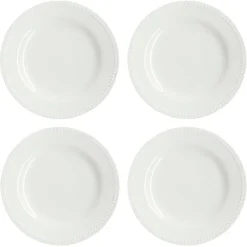 Scandi Living Dots small plate 22 cm 4-pack, Creamy White Clearance