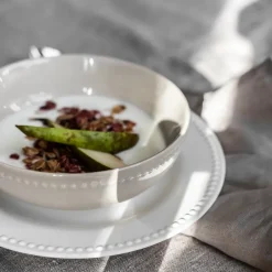 Scandi Living Dots small plate 22 cm 4-pack, Creamy White Clearance