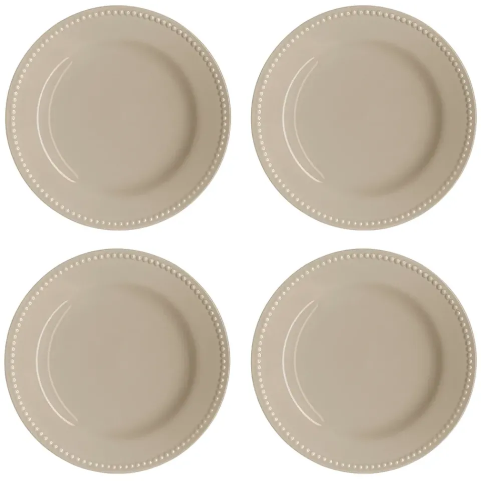 Scandi Living Dots small plate 22 cm 4-pack, Beige Online