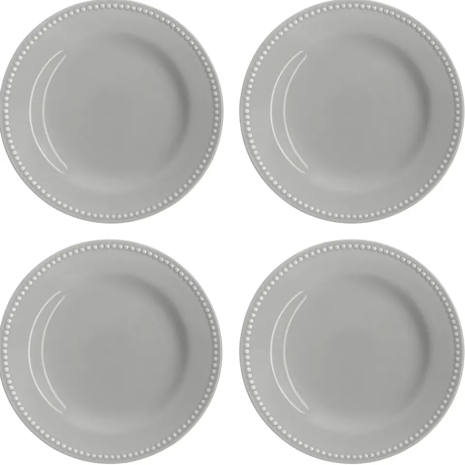 Scandi Living Dots small plate 22 cm 4-pack, Grey Best