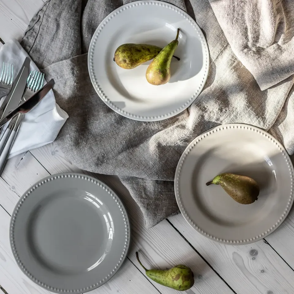 Scandi Living Dots small plate 22 cm 4-pack, Grey Best