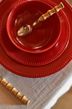 Scandi Living Dots small plate 22 cm 4-pack, Red New