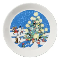 Moomin Arabia Drawing & Christmas Moomin plate 2 pieces, Ø19 cm Multi New