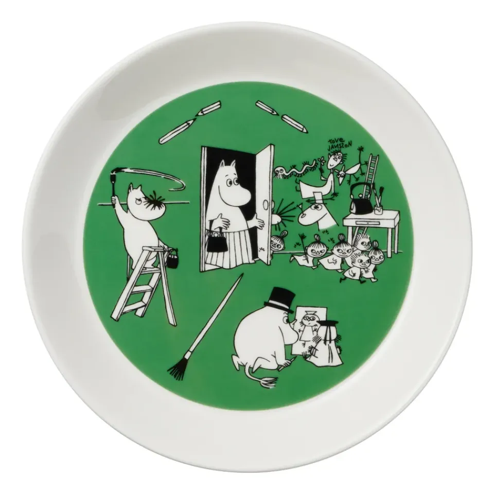 Moomin Arabia Drawing & Christmas Moomin plate 2 pieces, Ø19 cm Multi New