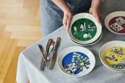Moomin Arabia Drawing & Christmas Moomin plate 2 pieces, Ø19 cm Multi New