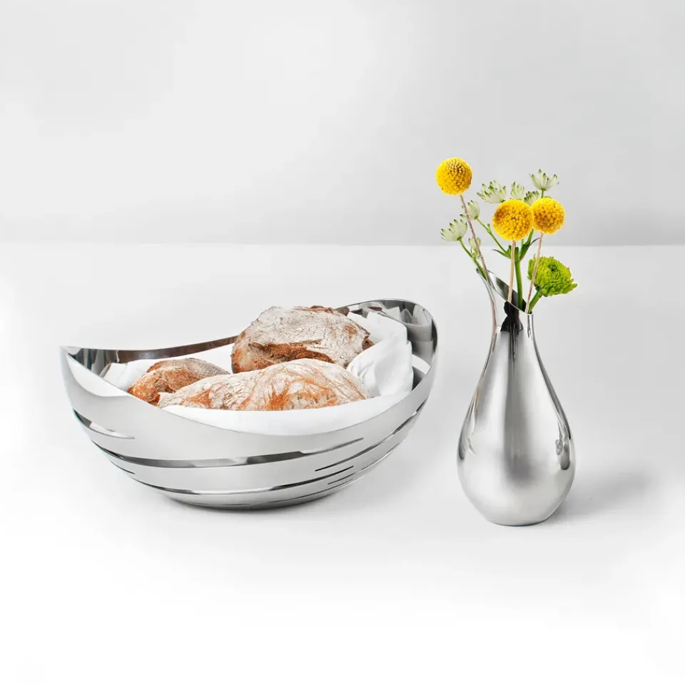 Robert Welch Drift bowl 22 cm, smooth Silver-coloured Discount