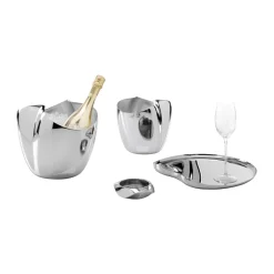 Robert Welch Drift coaster for wine bottle, Stainless steel Outlet