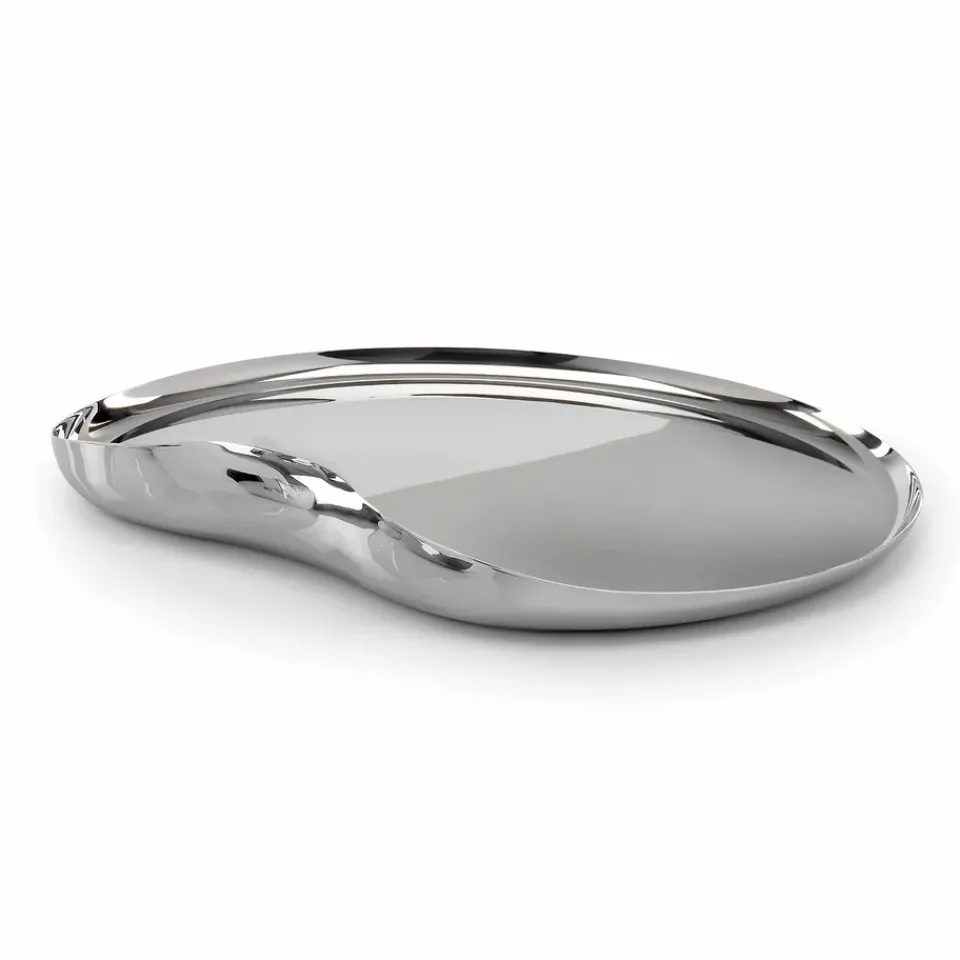 Robert Welch Drift serving tray 36 cm, smooth Silver-coloured Outlet