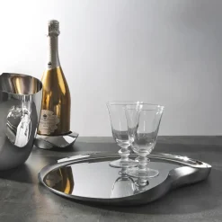 Robert Welch Drift serving tray 36 cm, smooth Silver-coloured Outlet