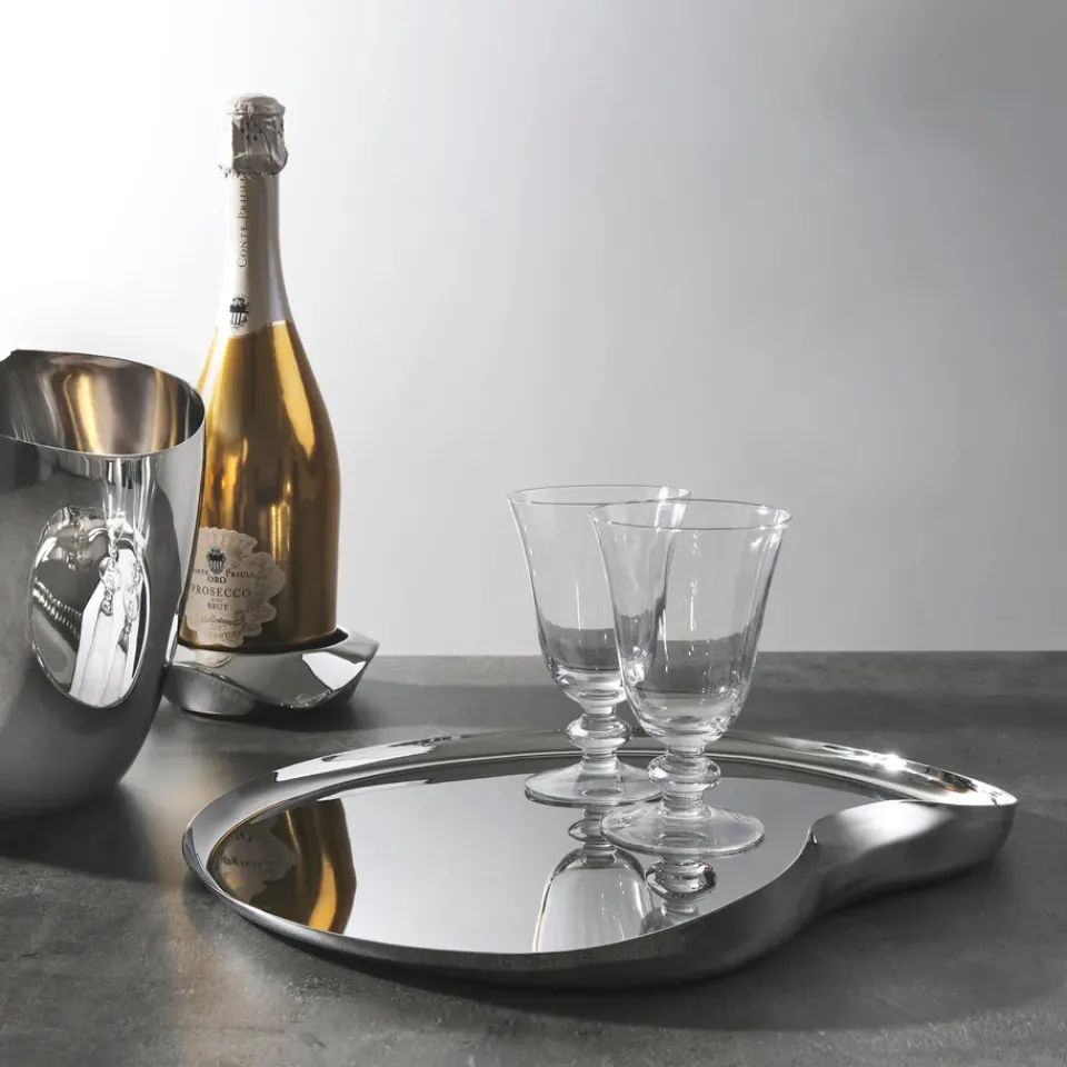 Robert Welch Drift serving tray 36 cm, smooth Silver-coloured Outlet