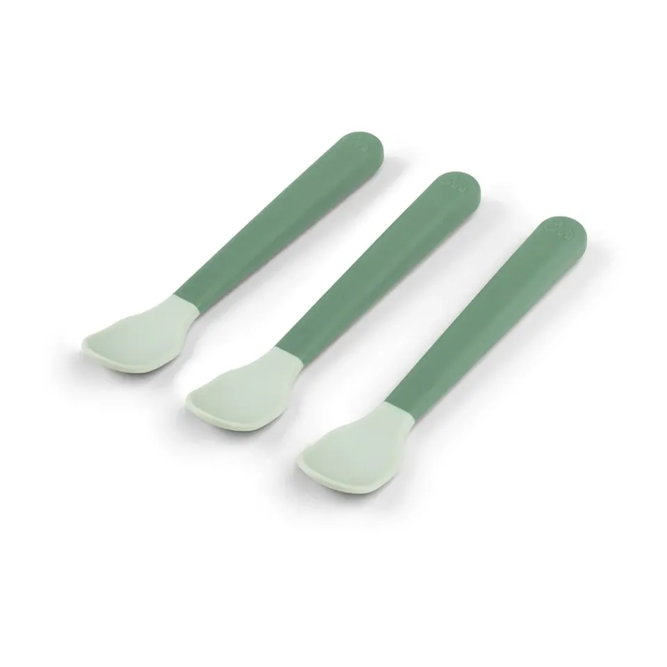 Done by deer Easy-grip foodie spoon 3-pack, Green New