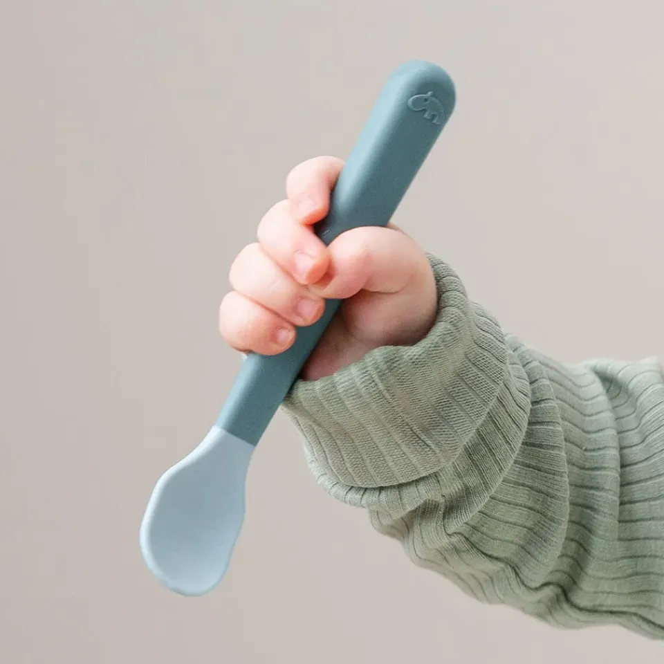 Done by deer Easy-grip foodie spoon 3-pack, Blue