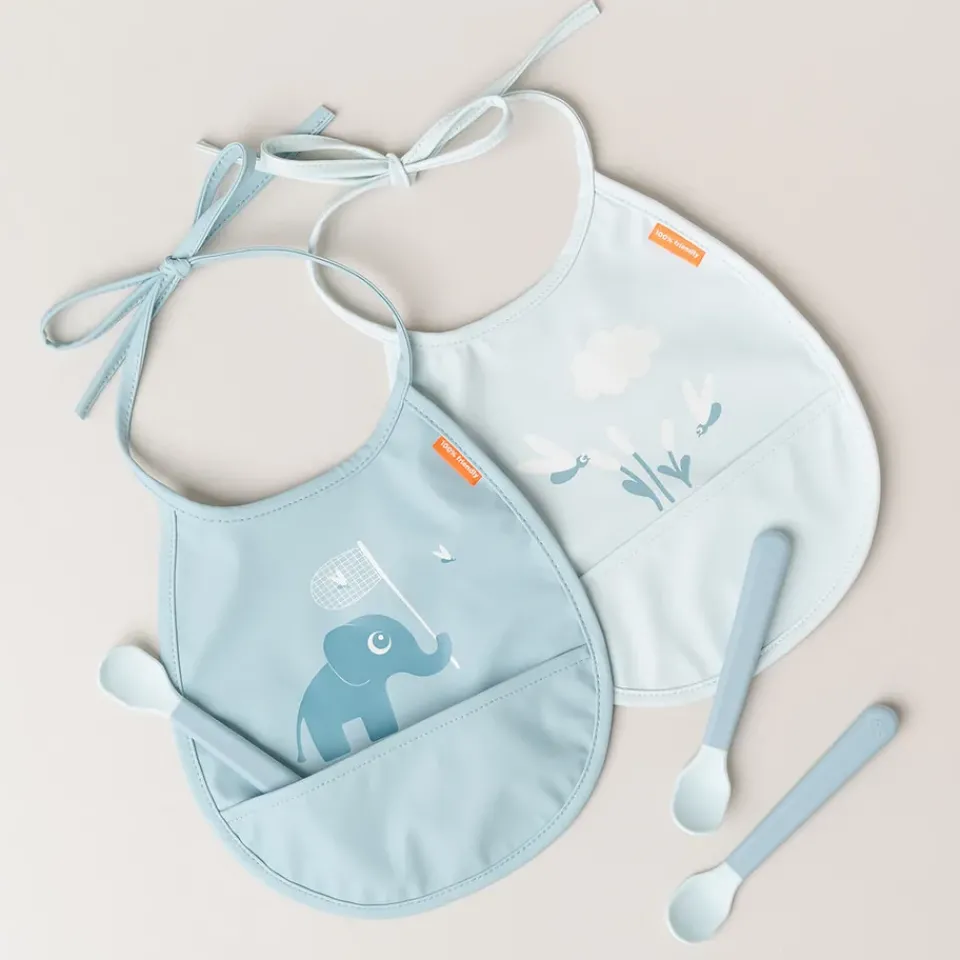 Done by deer Easy-grip foodie spoon 3-pack, Blue