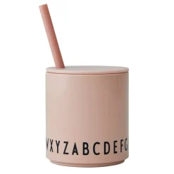 Design Letters Eat & Learn childrens cup, Nude Orange Clearance