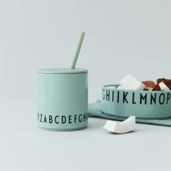 Design Letters Eat & Learn childrens cup, Green Discount