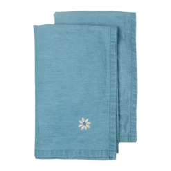 Sagaform Eden denim fabric napkin 45x45 cm 2-pack, Blue New
