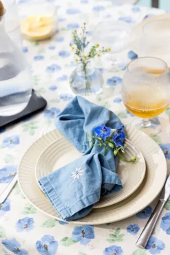 Sagaform Eden denim fabric napkin 45x45 cm 2-pack, Blue New